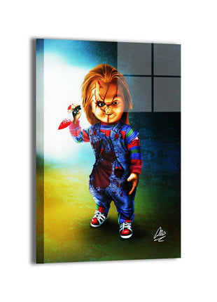 Chucky Child's Play Horror Art | Acrylic, Metal & Canvas - Snapping Turtle Gallery