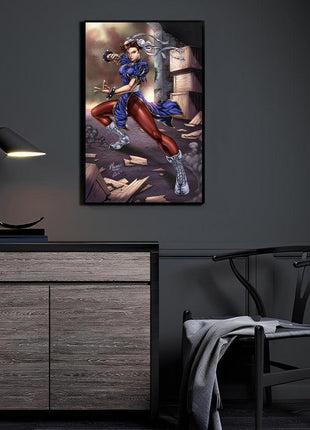 Chun-Li Wall Art | Street Fighter Fan Art | Snapping Turtle Gallery - Snapping Turtle Gallery