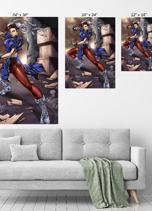 Chun-Li Wall Art | Street Fighter Fan Art | Snapping Turtle Gallery - Snapping Turtle Gallery