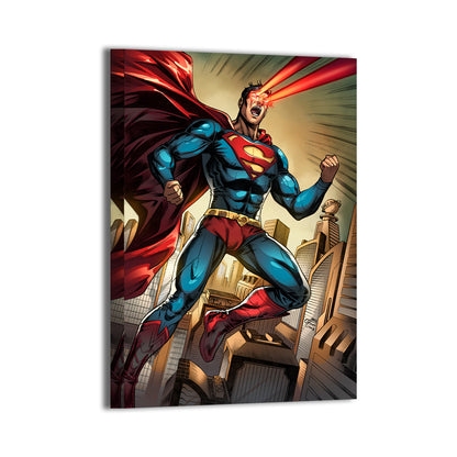 City of Tomorrow Wall Art Canvas Print – Superman by Cleber Souza Lima & Nestor Redulla Jr.