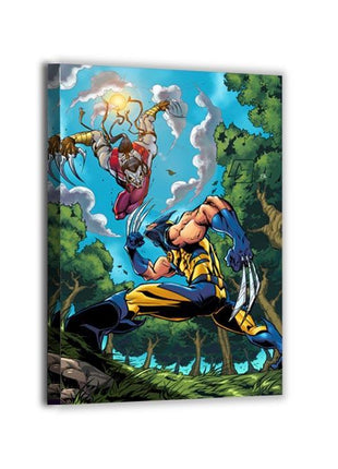 Wolverine vs Ripclaw Wall Art | Marvel Acrylic, Metal & Canvas Print - Snapping Turtle Gallery