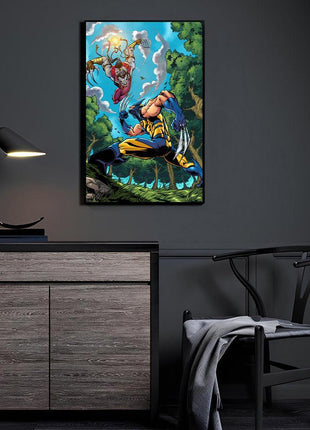 Wolverine vs Ripclaw Wall Art | Marvel Acrylic, Metal & Canvas Print - Snapping Turtle Gallery