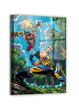 Wolverine vs Ripclaw Wall Art | Marvel Acrylic, Metal & Canvas Print - Snapping Turtle Gallery