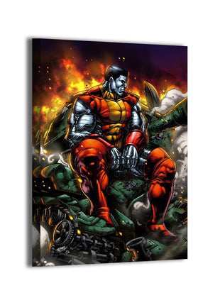 Colossus vs Sentinel Wall Art | X-Men Fan Art | Snapping Turtle Gallery [variant_option1] Print, Premium Wall Art by Snapping Turtle Gallery