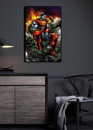 Colossus vs Sentinel Wall Art | X-Men Fan Art | Snapping Turtle Gallery [variant_option1] Print, Premium Wall Art by Snapping Turtle Gallery