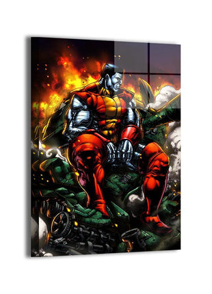 Colossus vs Sentinel Wall Art | X-Men Fan Art | Snapping Turtle Gallery [variant_option1] Print, Premium Wall Art by Snapping Turtle Gallery