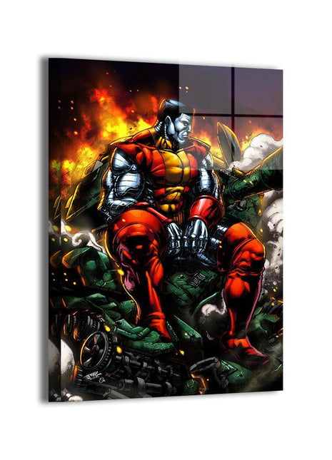 Colossus vs Sentinel Wall Art | X-Men Fan Art | Snapping Turtle Gallery [variant_option1] Print, Premium Wall Art by Snapping Turtle Gallery