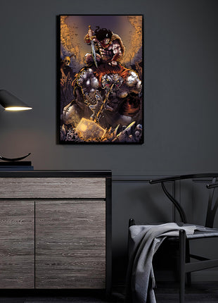 Conan Barbarian Art | Acrylic, Metal & Canvas - Snapping Turtle Gallery
