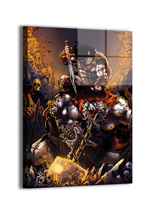 Conan Barbarian Art | Acrylic, Metal & Canvas - Snapping Turtle Gallery