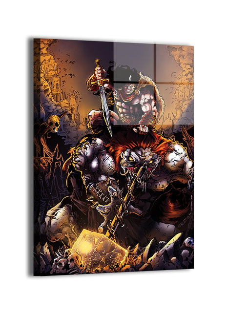 Conan Barbarian Art | Acrylic, Metal & Canvas - Snapping Turtle Gallery