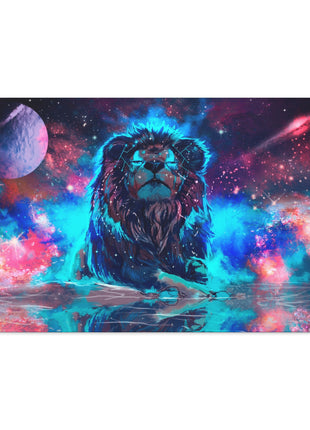 Cosmic Lion Wall Art | Galaxy Space Art | Snapping Turtle Gallery - Snapping Turtle Gallery