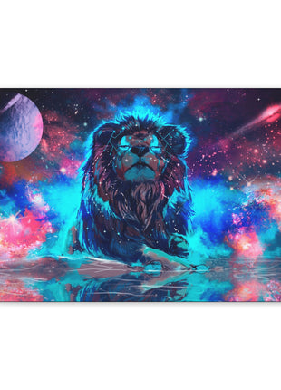 Cosmic Lion Wall Art | Galaxy Space Art | Snapping Turtle Gallery - Snapping Turtle Gallery
