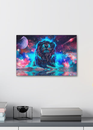 Cosmic Lion Wall Art | Galaxy Space Art | Snapping Turtle Gallery - Snapping Turtle Gallery