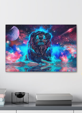 Cosmic Lion Wall Art | Galaxy Space Art | Snapping Turtle Gallery - Snapping Turtle Gallery