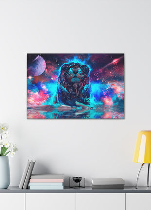 Cosmic Lion Wall Art | Galaxy Space Art | Snapping Turtle Gallery - Snapping Turtle Gallery