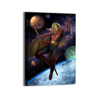 Cosmic Ascendant Wall Art Canvas Print – Adam Warlock by Daphne Gragera