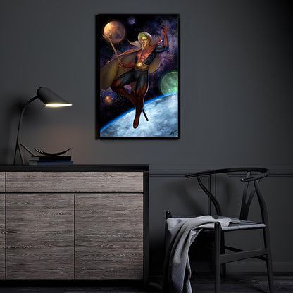 Cosmic Ascendant Wall Art Room Mockup – Adam Warlock by Daphne Gragera