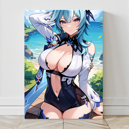 24x36 canvas print of Genshin Impact's Eula in summer pose  
