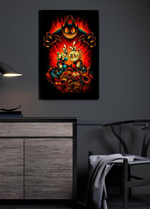 Cuphead and Mugman Inkwell Isles Reckoning acrylic wall art