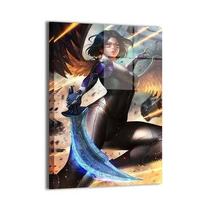 Cyber Seraph Wall Art Metal Print – Battle Angel Alita by Nopeys