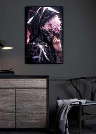Neon Reaper Wall Art | Cyberpunk Ultra-HD Acrylic, Metal & Canvas - Snapping Turtle Gallery