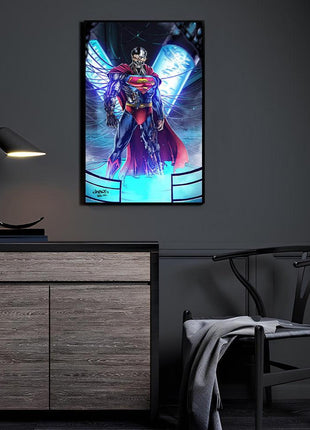 Cyborg Superman Wall Art | Steel Nemesis | Snapping Turtle Gallery [variant_option1] Print, Premium Wall Art by Snapping Turtle Gallery