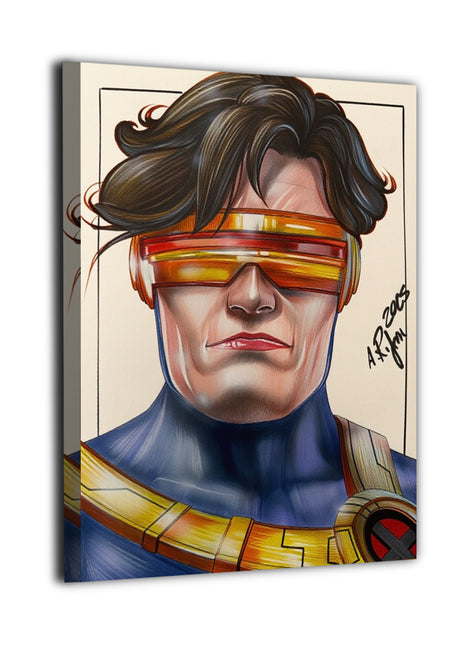Cyclops Scott Summers X-Men Art | Acrylic, Metal & Canvas - Snapping Turtle Gallery