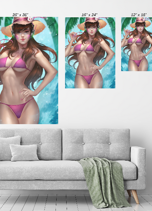 D.Va Wall Art | Overwatch Ultra-HD Acrylic, Metal & Canvas Print - Snapping Turtle Gallery