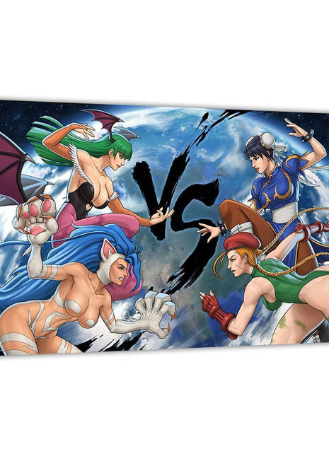Morrigan Chun-Li Cammy Felicia Darkstalkers Wall Art | Acrylic, Metal - Snapping Turtle Gallery