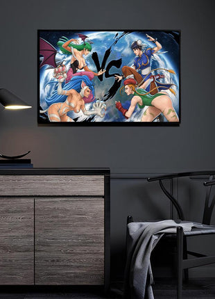 Morrigan Chun-Li Cammy Felicia Darkstalkers Wall Art | Acrylic, Metal - Snapping Turtle Gallery