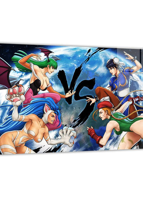 Morrigan Chun-Li Cammy Felicia Darkstalkers Wall Art | Acrylic, Metal - Snapping Turtle Gallery