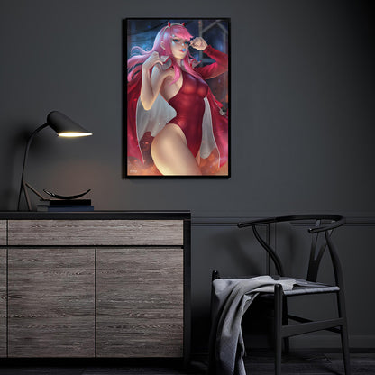 Darling Devil Wall Art Room Mockup – Zero Two by Nopeys