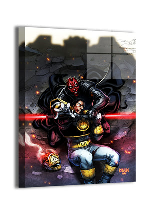 Darth Maul White Ranger Art | Acrylic, Metal & Canvas - Snapping Turtle Gallery