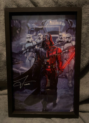 Darth Vader Signed Wall Art | Star Wars Fan Art | Snapping Turtle Gallery [variant_option1] Print, Premium Wall Art by Snapping Turtle Gallery