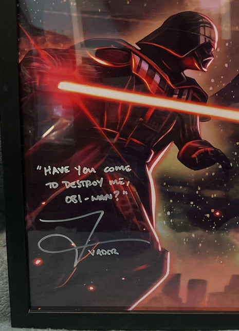 Darth Vader Obi-Wan Signed Wall Art | Star Wars Fan Art - Snapping Turtle Gallery