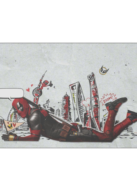 Deadpool Art | Acrylic, Metal & Canvas - Snapping Turtle Gallery