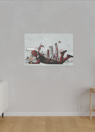 Deadpool Art | Acrylic, Metal & Canvas - Snapping Turtle Gallery