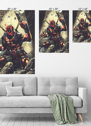 Deadpool Wade Wilson Art | Acrylic, Metal & Canvas - Snapping Turtle Gallery