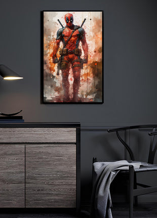 Deadpool Marvel Art | Acrylic, Metal & Canvas - Snapping Turtle Gallery