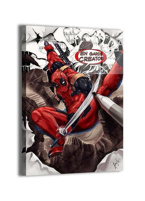 Deadpool Art | Acrylic, Metal & Canvas - Snapping Turtle Gallery