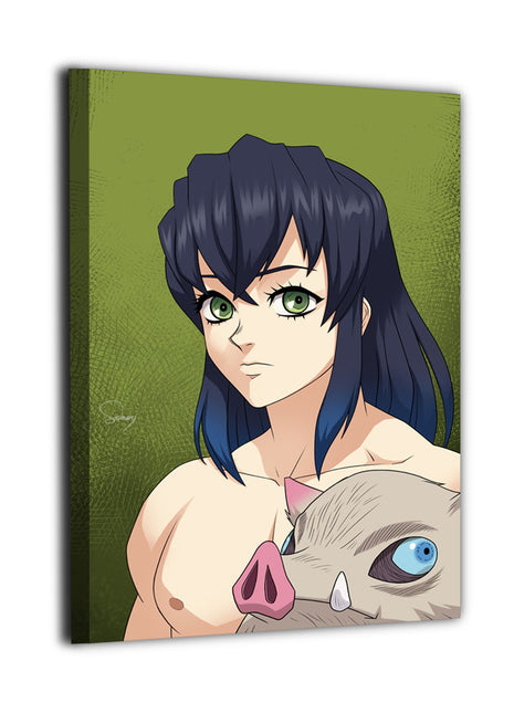 Inosuke Hashibira Wall Art | Demon Slayer Acrylic, Metal, Canvas Print - Snapping Turtle Gallery