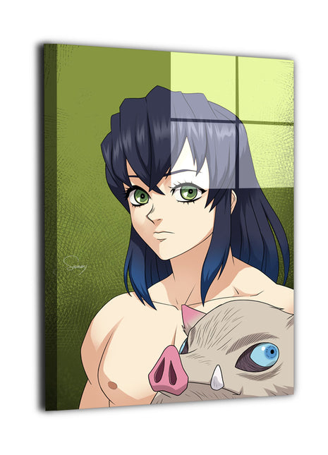 Inosuke Hashibira Wall Art | Demon Slayer Acrylic, Metal, Canvas Print - Snapping Turtle Gallery