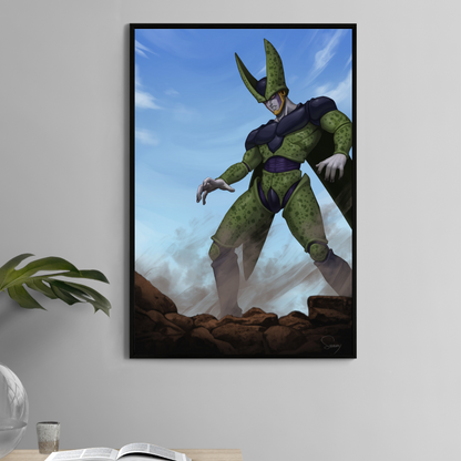 Alt: Perfect Cell looking down with menace – 11x17 DBZ villain print