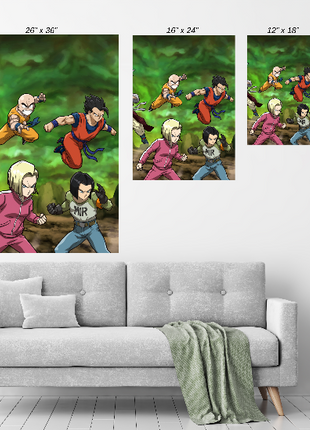 Android 18 & 17 Wall Art | Dragon Ball Super Acrylic, Metal & Canvas - Snapping Turtle Gallery
