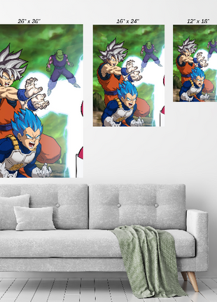 Goku Vegeta Piccolo Dragon Ball Wall Art | Acrylic, Metal & Canvas - Snapping Turtle Gallery