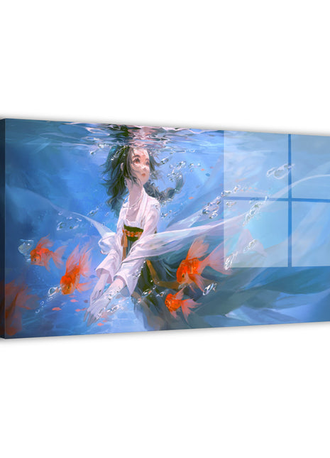 Anime Wall Art | Dream Beneath the Surface HD Acrylic, Metal & Canvas - Snapping Turtle Gallery