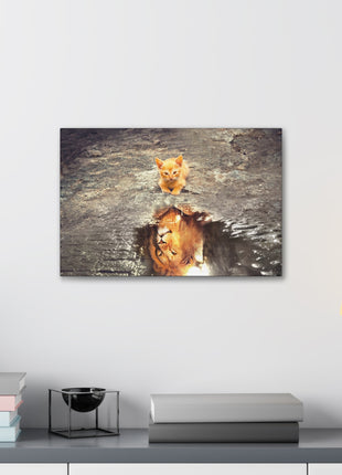 Dream Big – Kitten with Lion Reflection Wall Art | STG Collection - Snapping Turtle Gallery