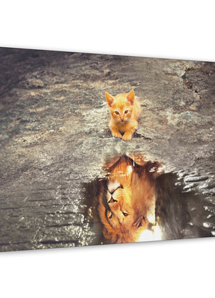 Dream Big – Kitten with Lion Reflection Wall Art | STG Collection - Snapping Turtle Gallery