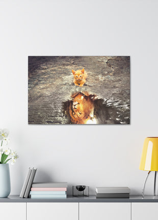 Dream Big – Kitten with Lion Reflection Wall Art | STG Collection - Snapping Turtle Gallery