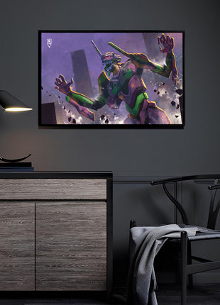 EVA-01 Evangelion Wall Art | Reg Kira Acrylic, Metal & Canvas Print - Snapping Turtle Gallery